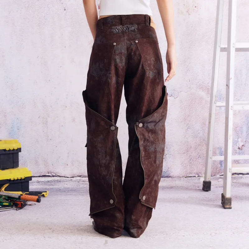 BURNIN Cargo Pants Unisex Rusty Red-3