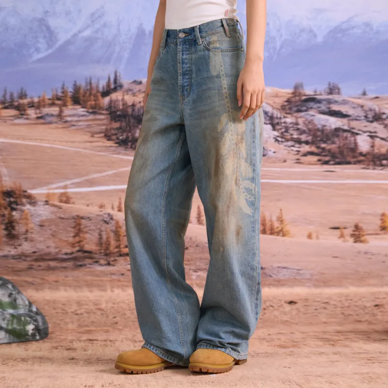 BURNIN Jeans Unisex Washed Blue-2