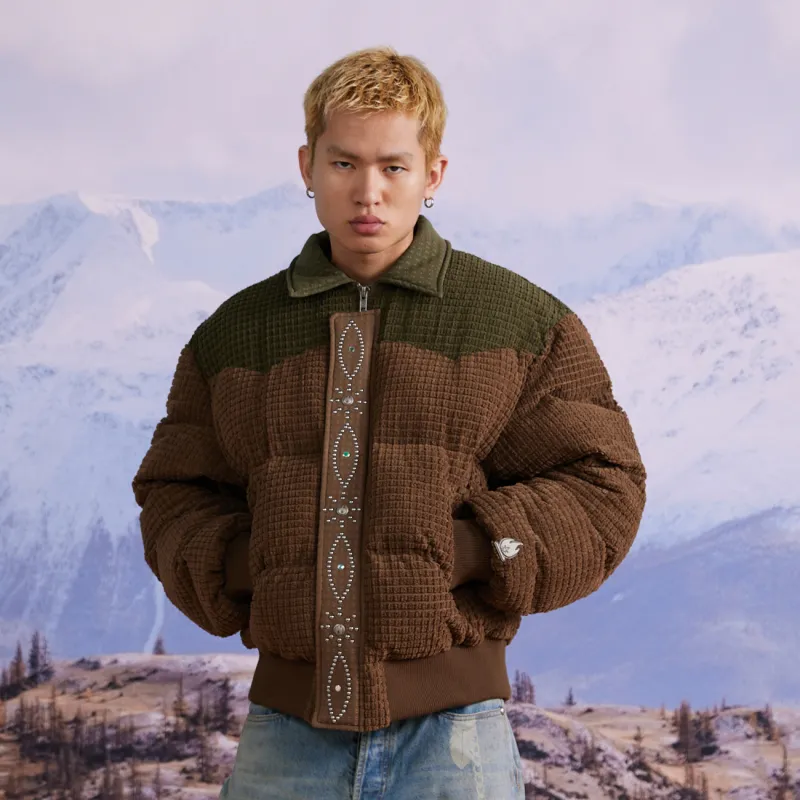 BURNIN Puffer Jacket Unisex Brown-2