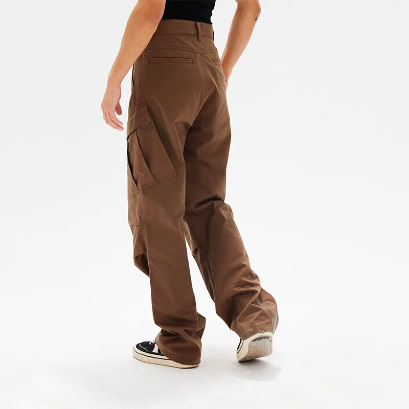 BURNIN Casual Pants Unisex Brown-3