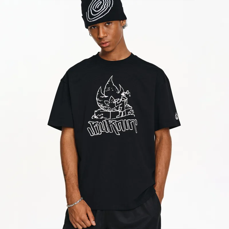 BURNIN T-Shirts Unisex Black-3