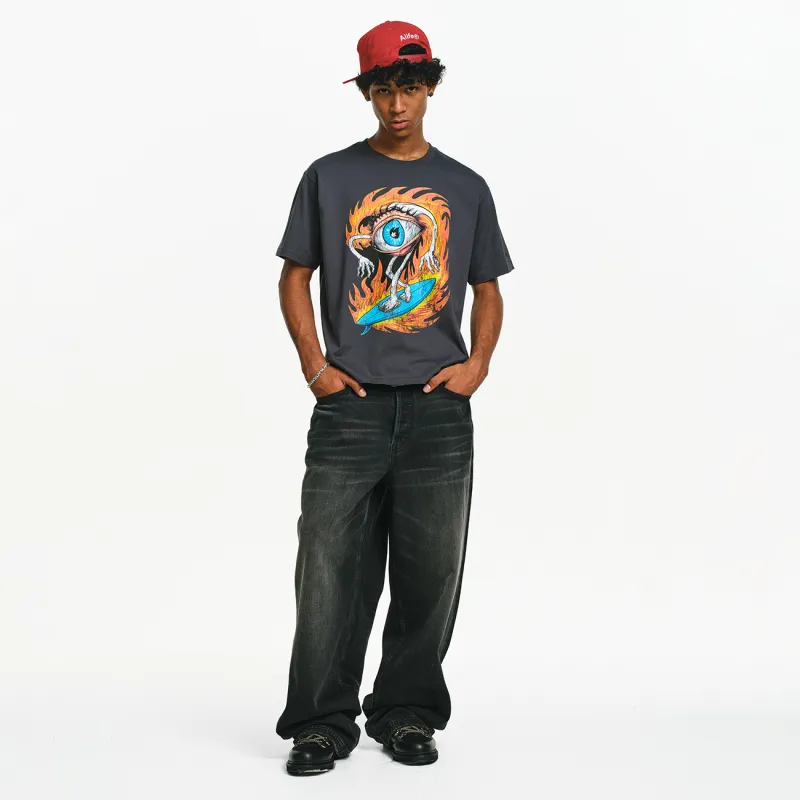 BURNIN T Shirts Unisex Charcoal Gray-4