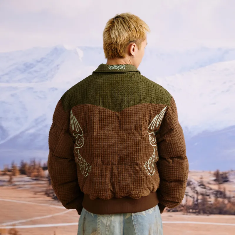 BURNIN Puffer Jacket Unisex Brown-3
