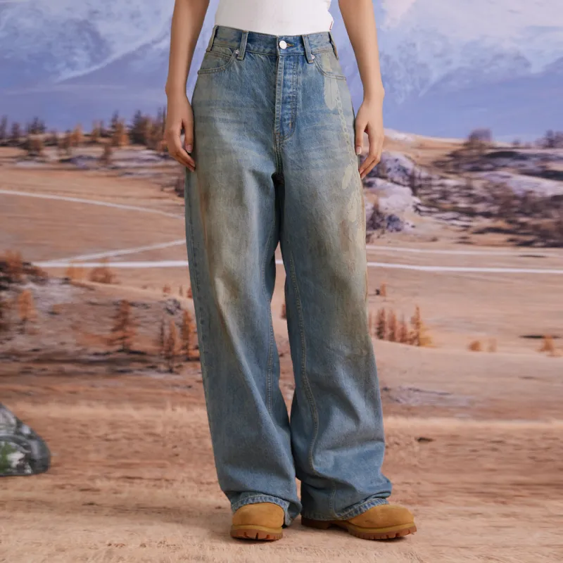 BURNIN Jeans Unisex Washed Blue-5