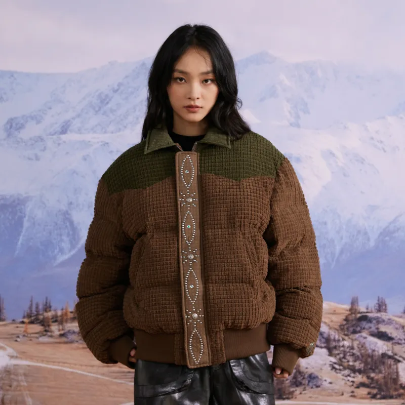 BURNIN Puffer Jacket Unisex Brown-5