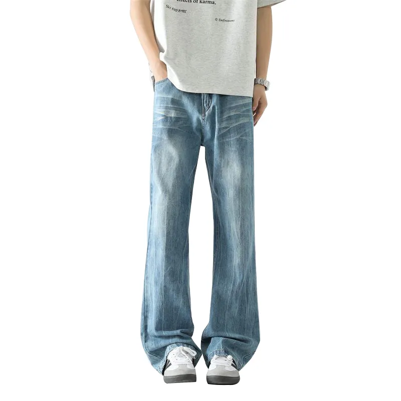 7 SEVFUN Jeans Unisex Washed Blue Summer Thin-3