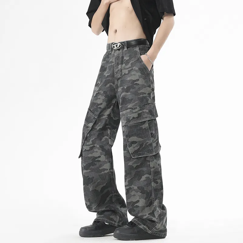 7 SEVFUN Jeans Unisex Camouflage Gray-4