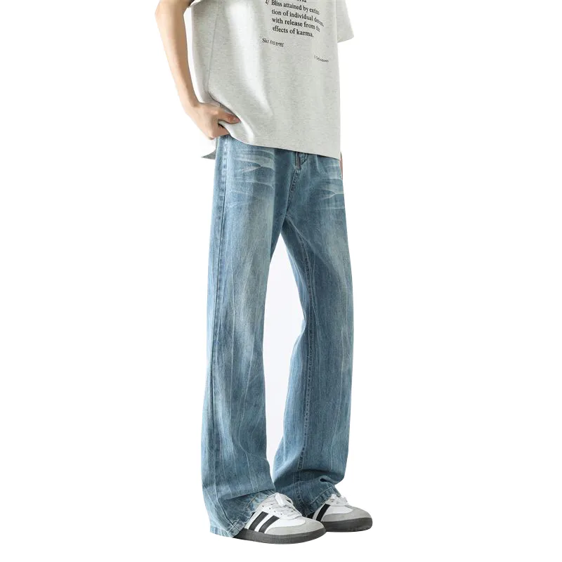 7 SEVFUN Jeans Unisex Washed Blue Summer Thin-2