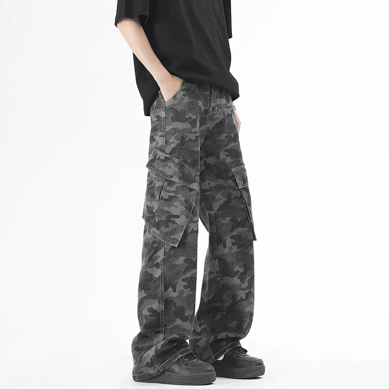 7 SEVFUN Jeans Unisex Camouflage Gray-5