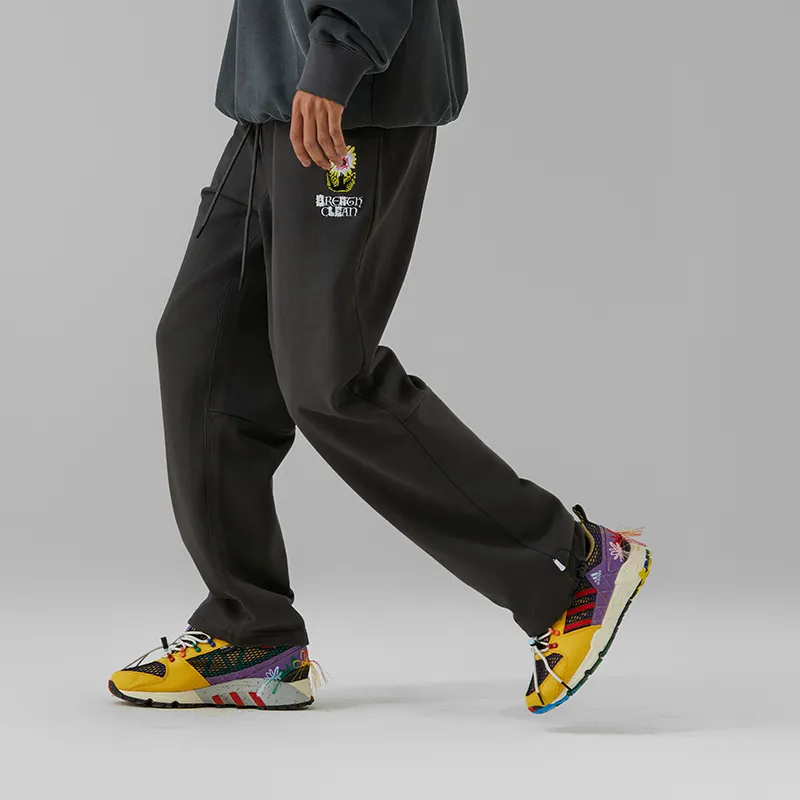 Round Two Knitted Sweatpants Unisex Dark Gray-3
