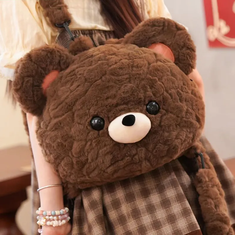 Holding Bamboo Polyester Backpack Regular Unisex Brown-10