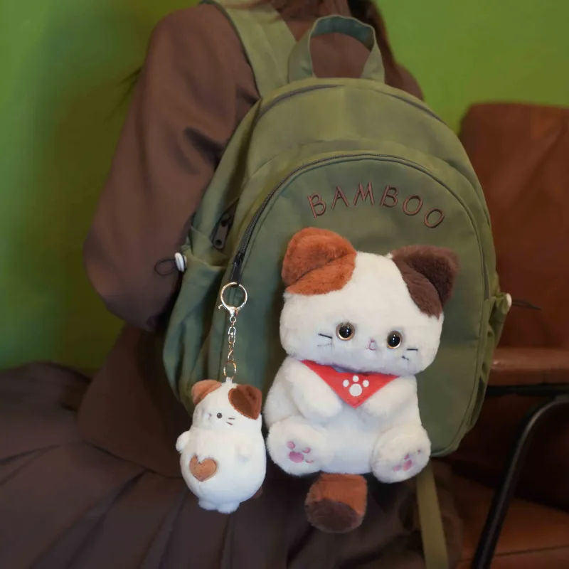 Holding Bamboo Rabbit Fur And Suede Backpack Regular Unisex Green-3