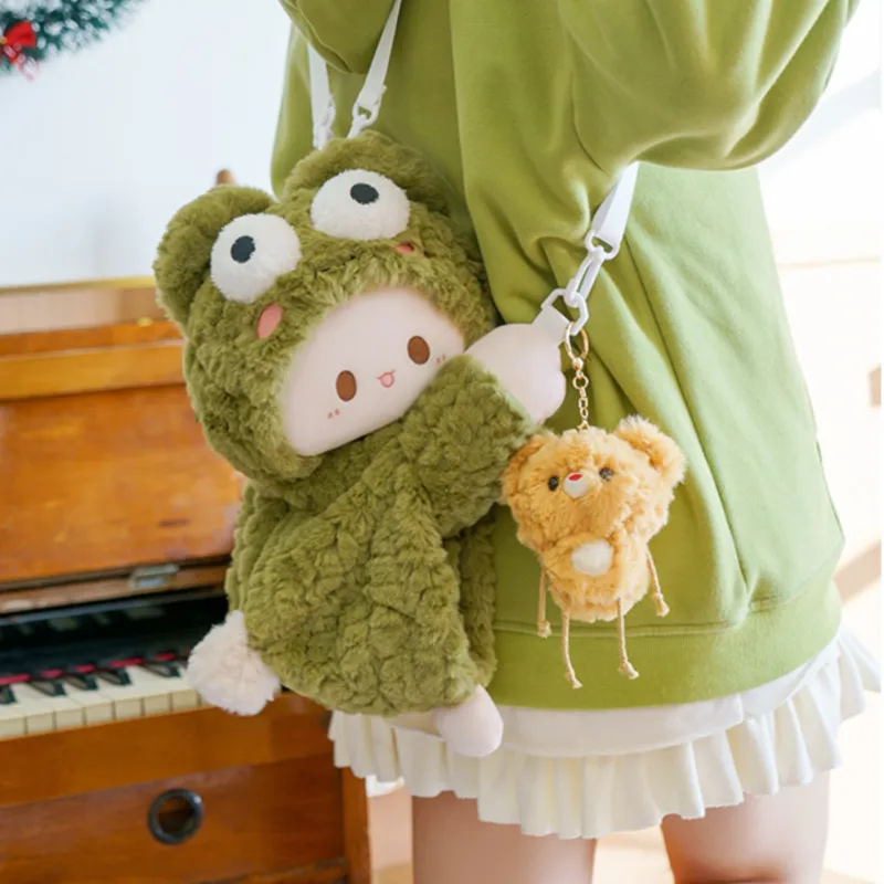 Holding Bamboo Polyester Backpack Large Size Unisex Green-1