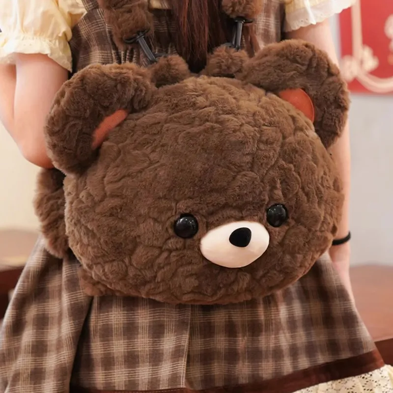 Holding Bamboo Polyester Backpack Regular Unisex Brown-11