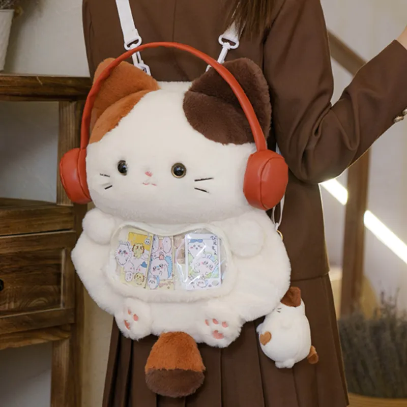 Holding Bamboo Polyester Backpack Tubas Unisex White-3