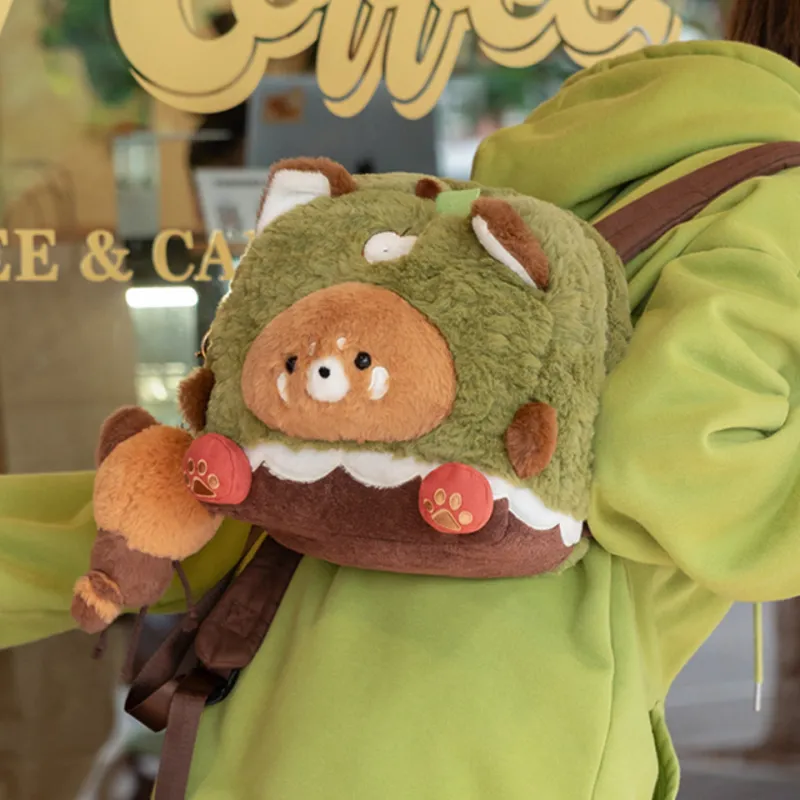 Holding Bamboo Polyester Backpack Regular Unisex Green-4