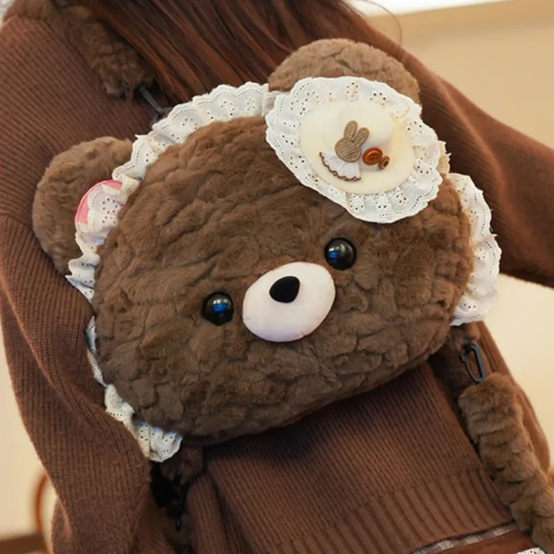 Holding Bamboo Polyester Backpack Regular Unisex Brown-2