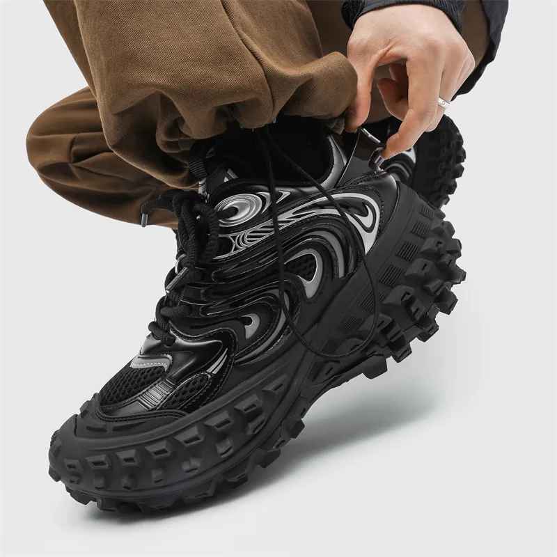 BLVCK PARIS Low Top Chunky Sneakers Unisex Black-5
