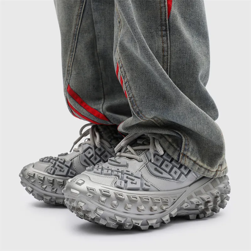 BLVCK PARIS Abrasion Resistant Lightweight Height Increasing Low Top Chunky Sneakers Unisex-6