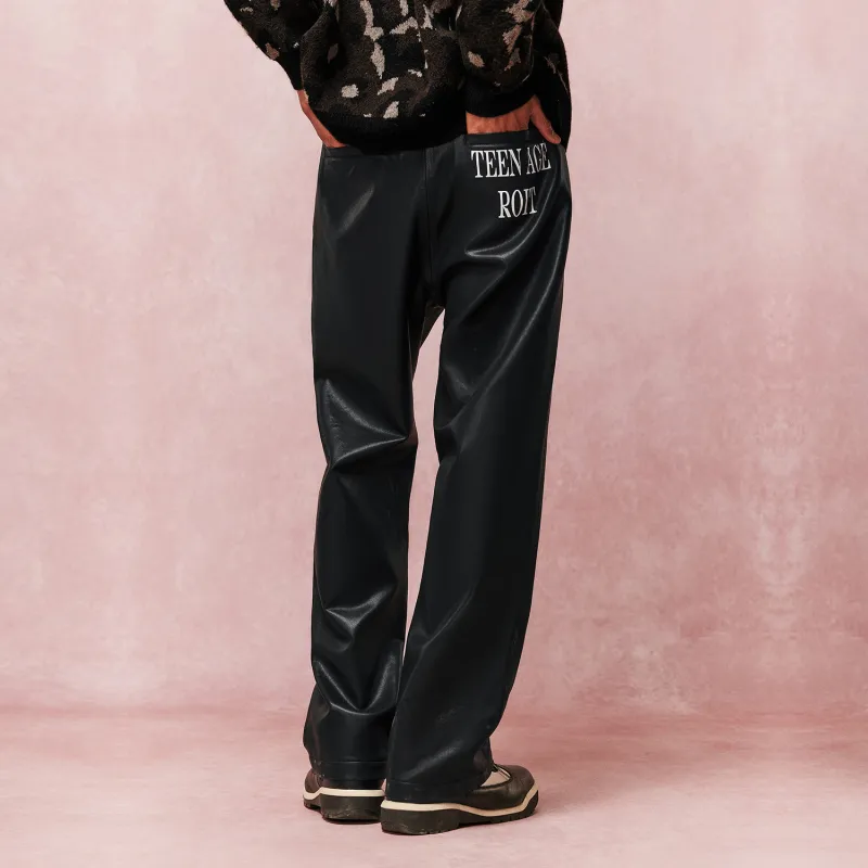 BEASTER Leather Pants Unisex Black-5