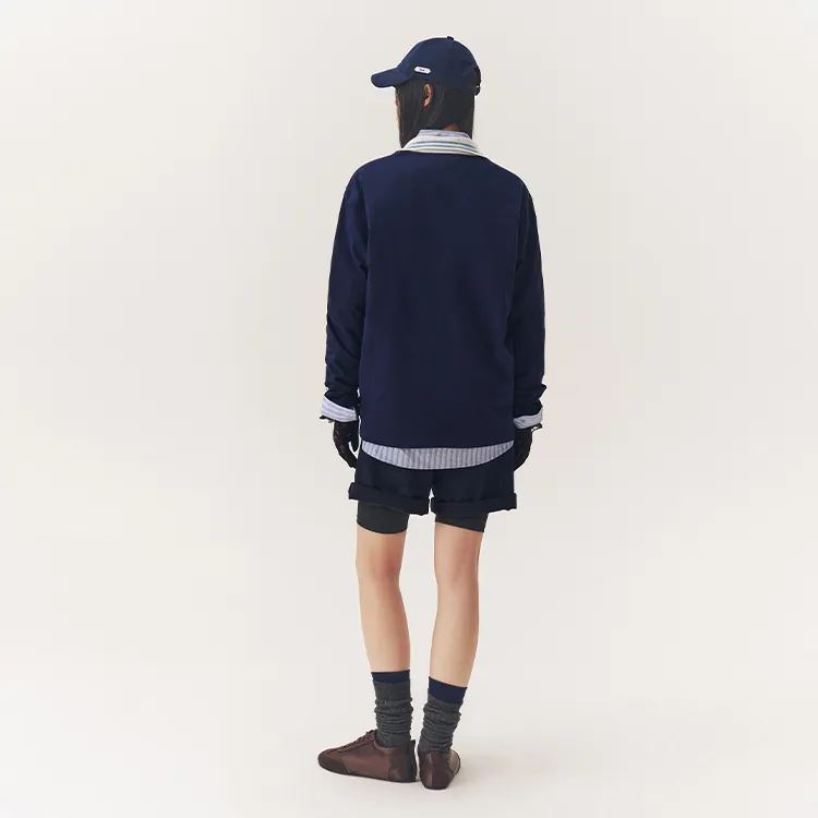 BEASTER x WOODY Polo Shirt Women's Navy Blue-3