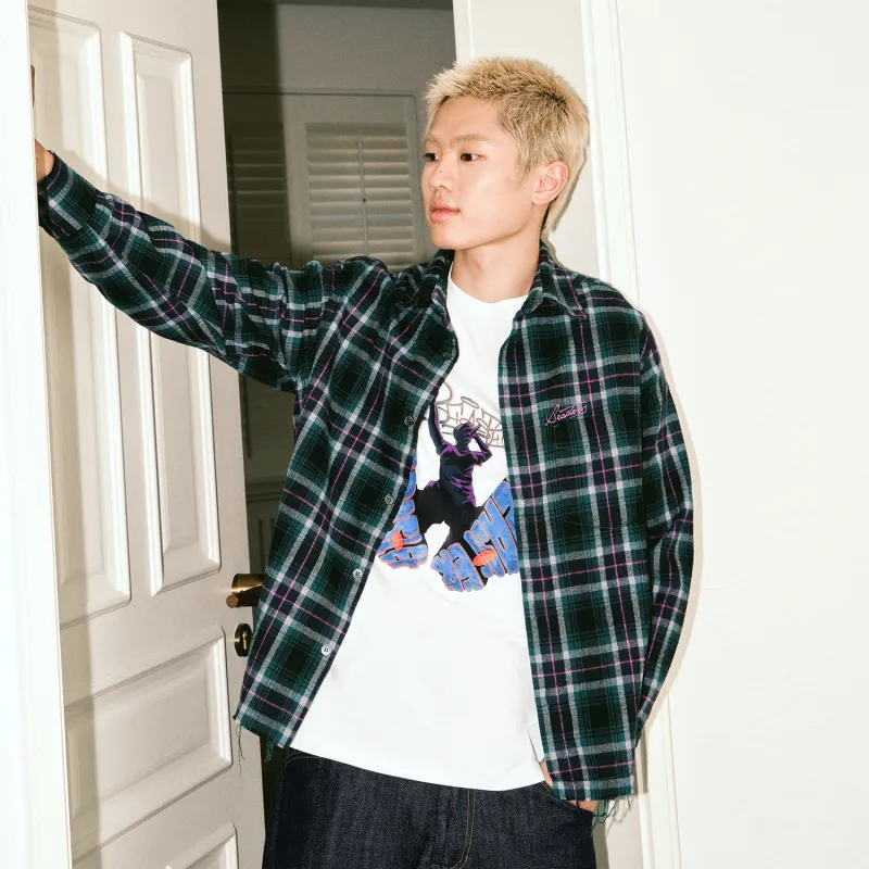 BEASTER Shirt Unisex Green Plaid-2