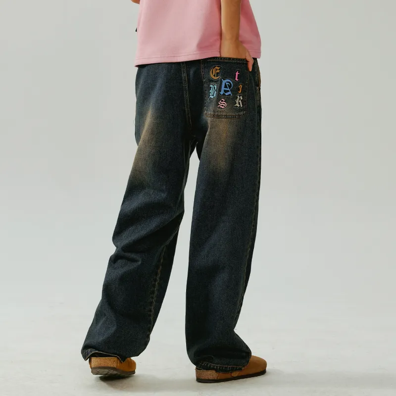 BEASTER Jeans Unisex Denim Blue-4