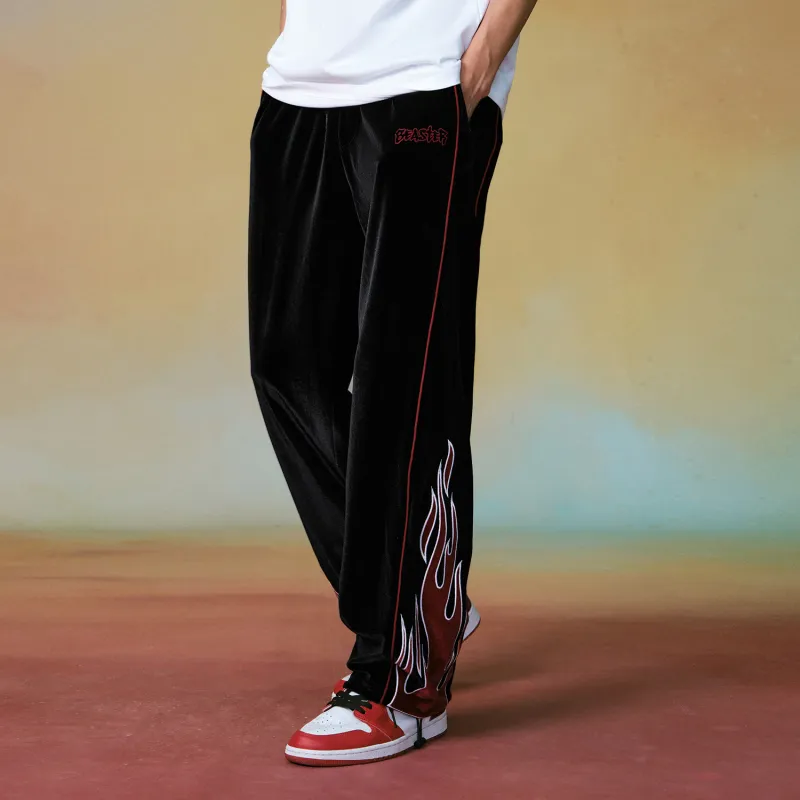 BEASTER Casual Pants Unisex Black-4