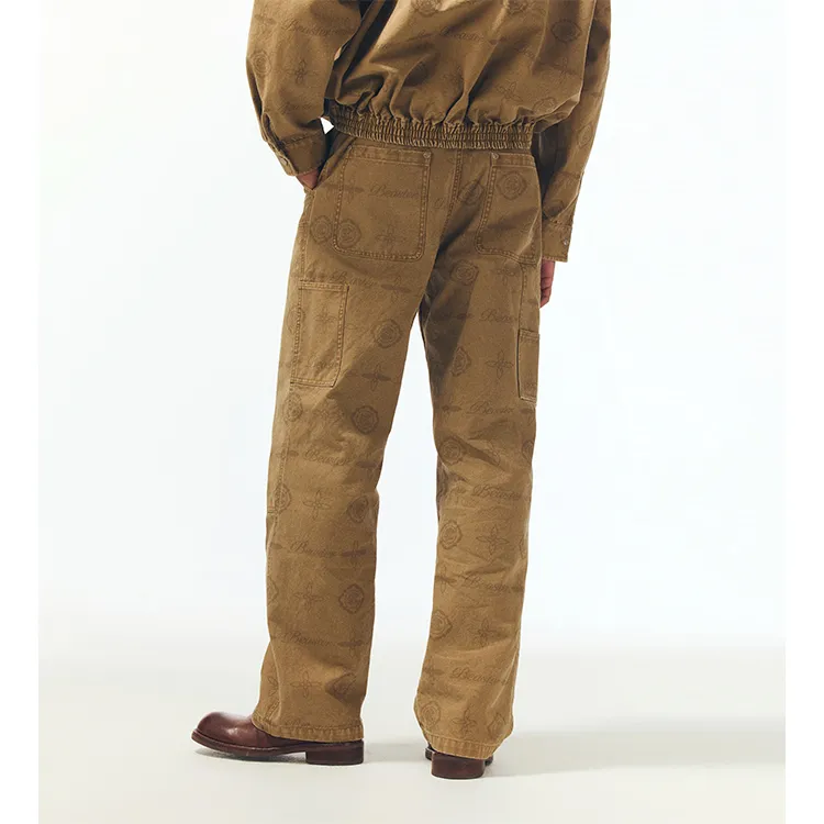 BEASTER Casual Pants Unisex Khaki-3