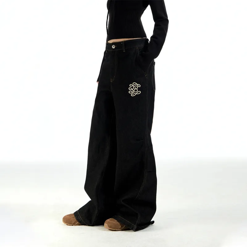 BEASTER Jeans Unisex Denim Black-3