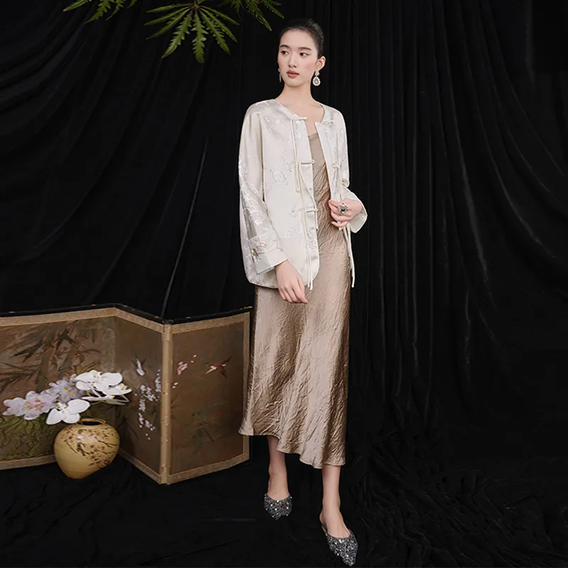 JK&JS Jackets Coats Women's Beige Apricot-4