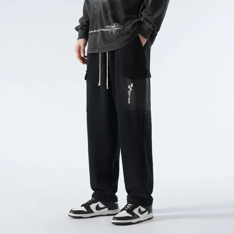 30BRAID Casual Pants Unisex Black-2