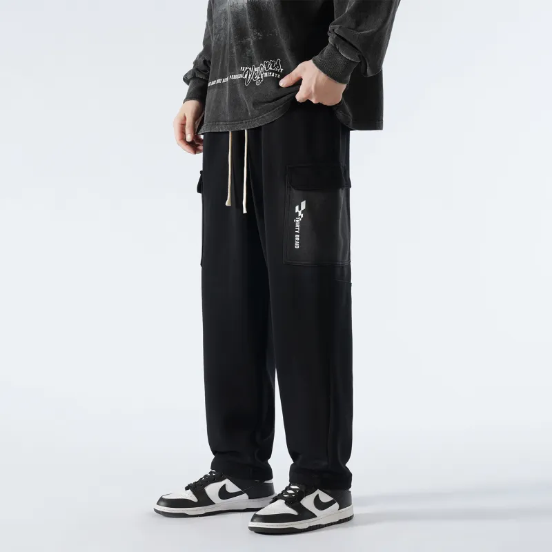 30BRAID Casual Pants Unisex Black-4