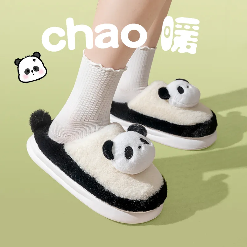 Cute Cartoon Small Animal Fall And Winter Home, Cotton Slippers Unisex-2
