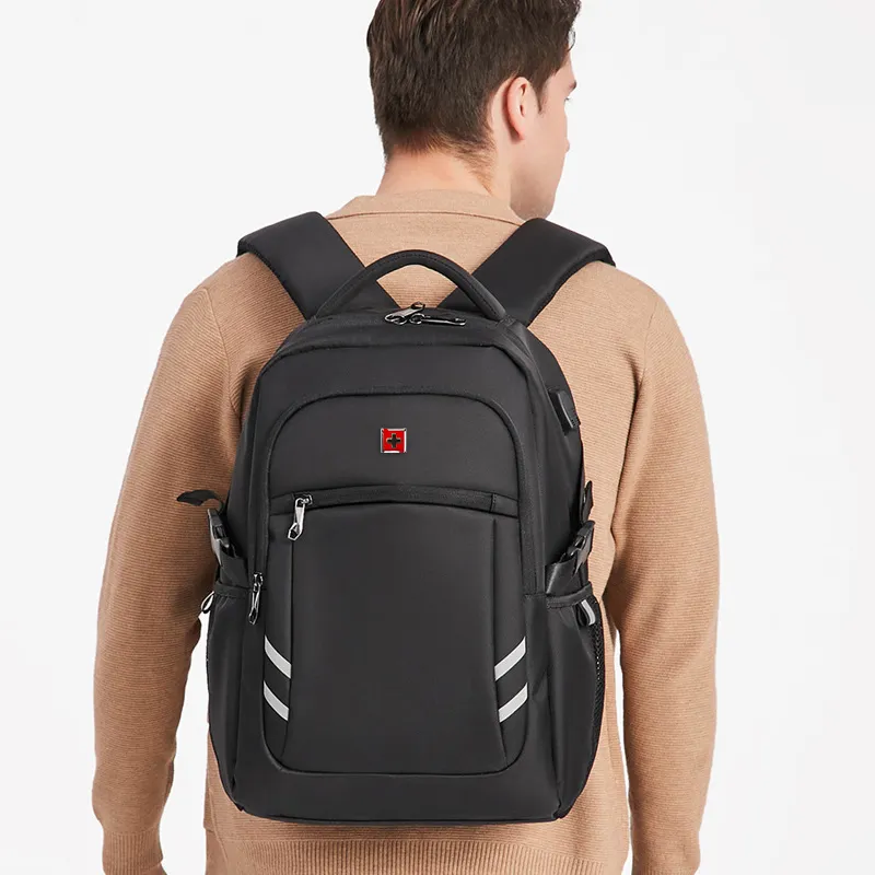 KINGSGEAR Nylon Fabric Backpack Regular Men's Black Blue Red-1