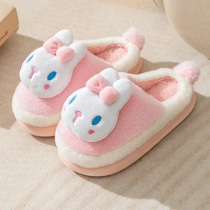 Cute Cartoon Small Animal Fall And Winter Home, Cotton Slippers Unisex-12