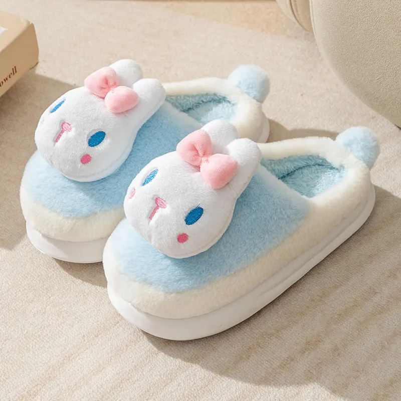 Cute Cartoon Small Animal Fall And Winter Home, Cotton Slippers Unisex-8