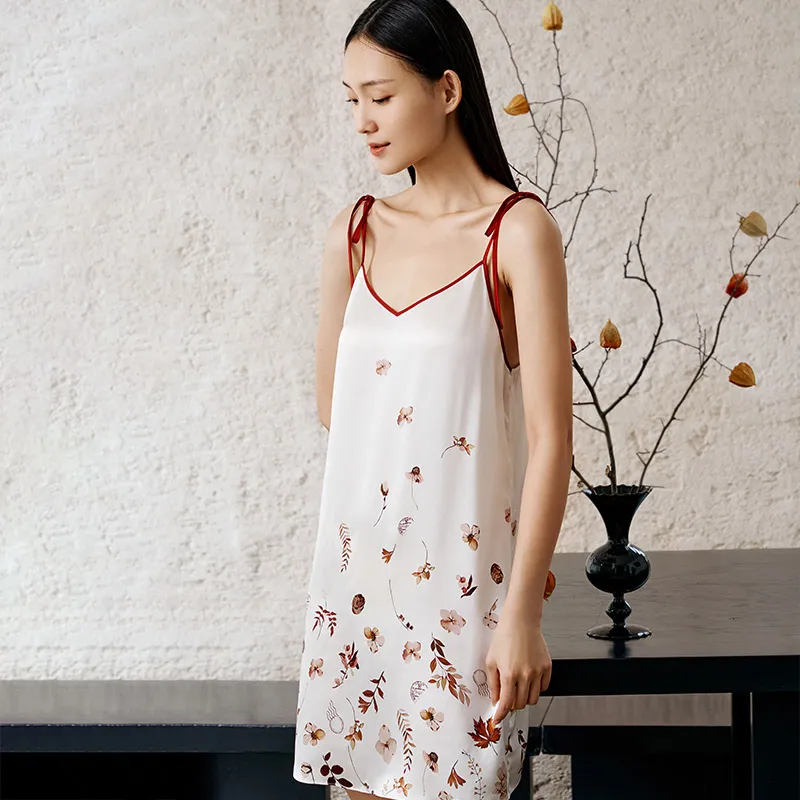 JINSANT Nightgown Women's The Shadow Of The Leaves Announces The Arrival Of Autumn-2