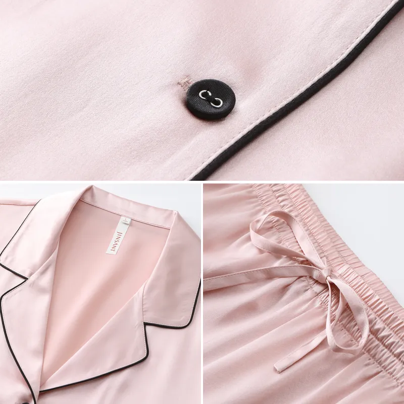 JINSANT Pajama Set Women's Gift Box Set Peach Overflow Pink-2