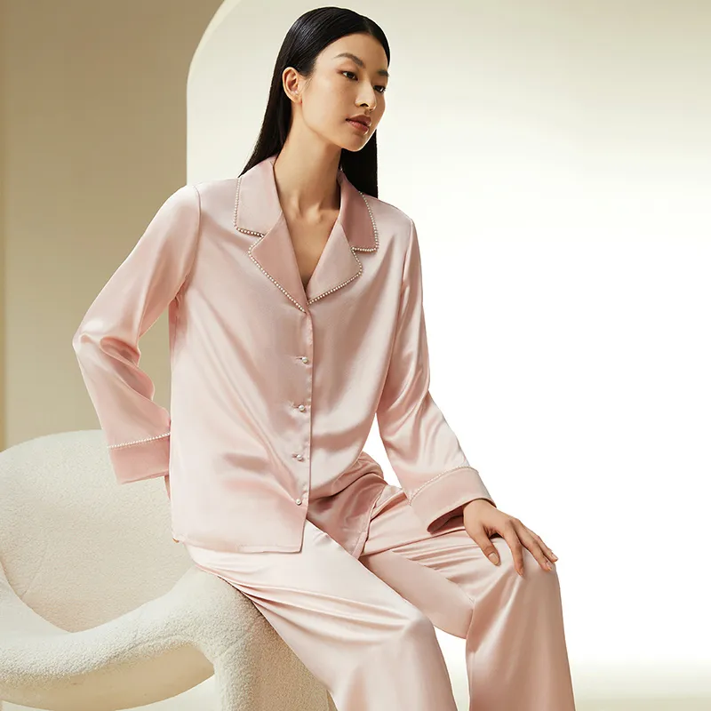 JINSANT Pajama Set Women's Gift Box Set Peach Overflow Pink-2