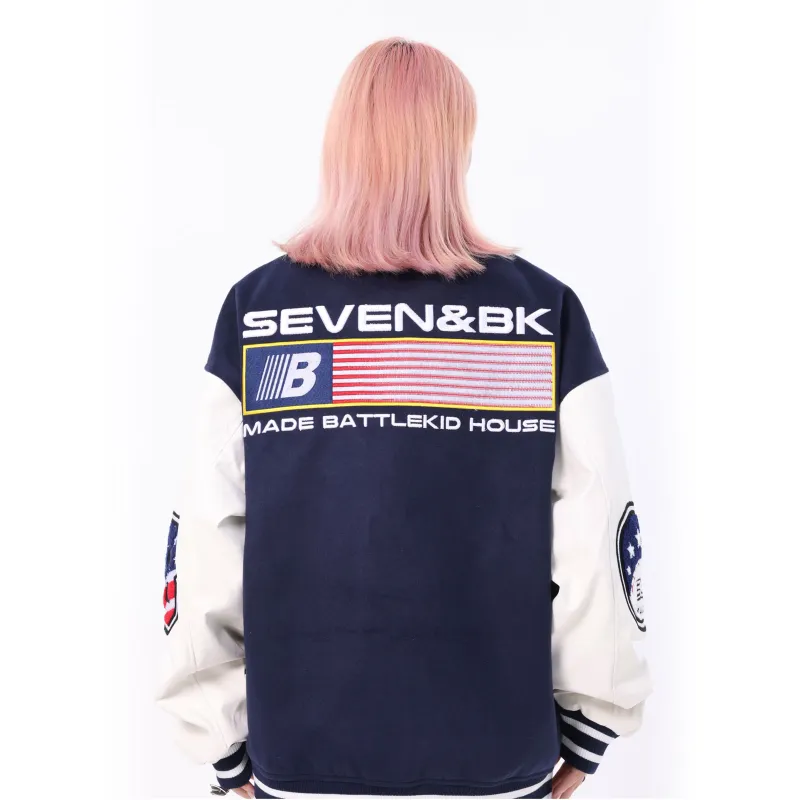 Vine Color Baseball Jacket Unisex-3