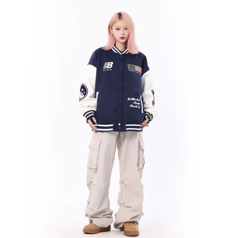 Vine Color Baseball Jacket Unisex-4