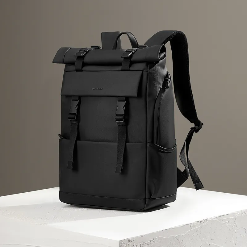 PIERRE CARDIN 1800D Membrana Dermalis Casual Commute Laptop Backpack Tubas Men's Black-1
