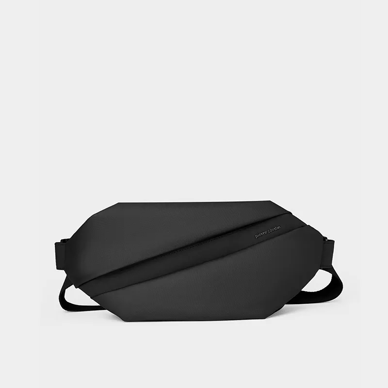 PIERRE CARDIN Membrana Dermalis With Synthetic Leather Shoulder Bag, Crossbody Bag Regular Men's Black/Gray-2