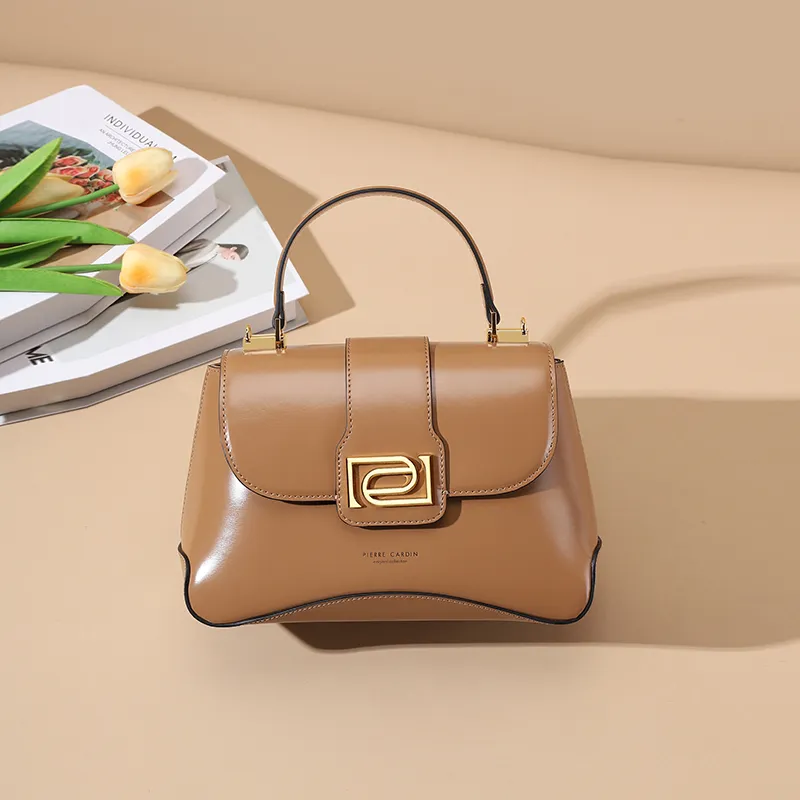 PIERRE CARDIN Cow Leather Shoulder Bag, Crossbody Bag, Handbag Large Size Women's Multicolor-12