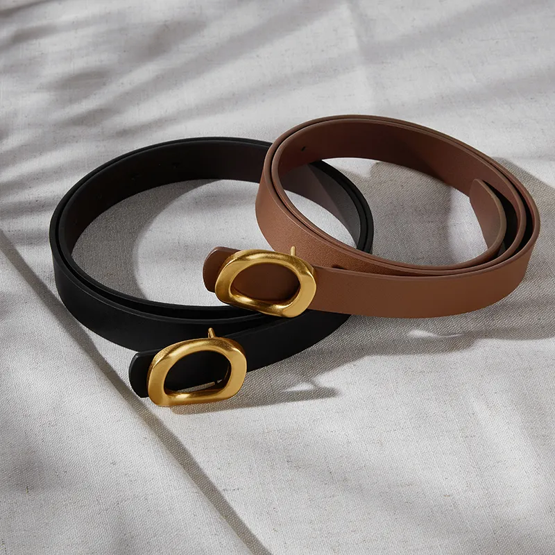 PIERRE CARDIN Split Cow Leather Belts Women's Khaki/Brown, Black/Coffee 2.4cm-11