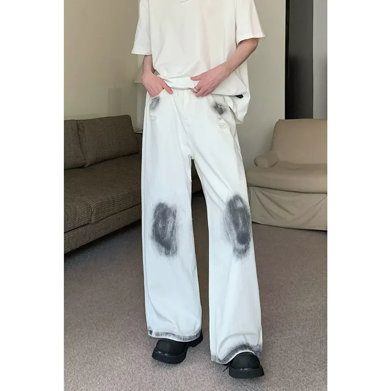 Columtomy Jeans Unisex White-2