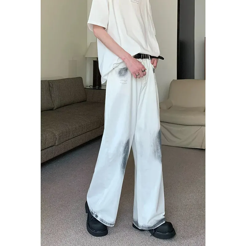 Columtomy Jeans Unisex White-4
