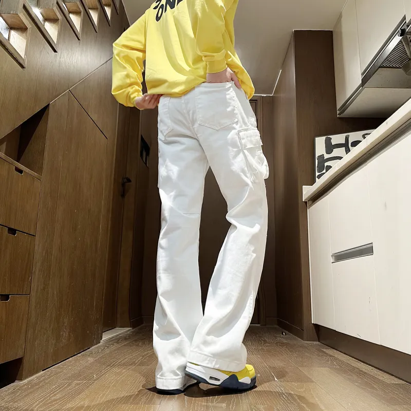 Columtomy Jeans Unisex White-2