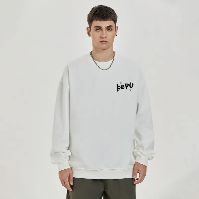 Kepu Fleece Lined Crew Neck Sweatshirt Unisex-8